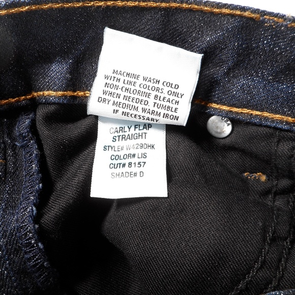 Hudson Carly Signature 25 Straight Leg  Dark Wash Lisbon Jeans Flap Pockets - Picture 10 of 11